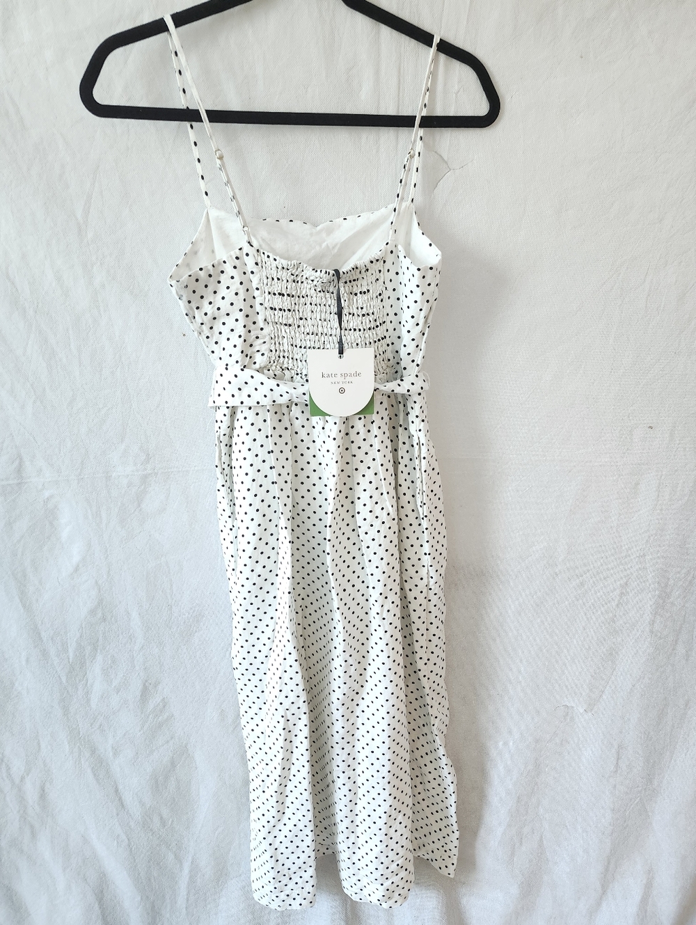 Kate Spade New York X Target Womens Mini Polka Dot Tie Waist Midi Dress - Picture 4 of 8